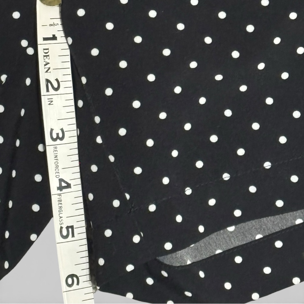 Talbots Pull-On Shorts Elastic Waist Womens 2P Petite Black White Polka Dot - Picture 8 of 9